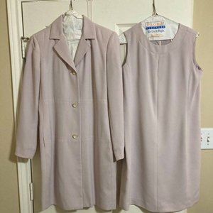 Stylish Soft Pink Suit Dress and Jacket